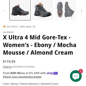 Salomon x ultra 04w sz 7 w new no box $175 plus tax online!!!